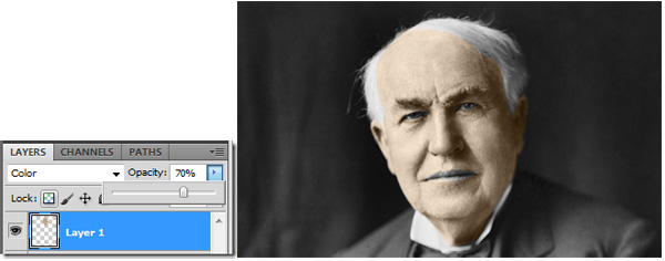How to use Photoshop CS5 - Part 11: Change colors from black and white photos Picture 9