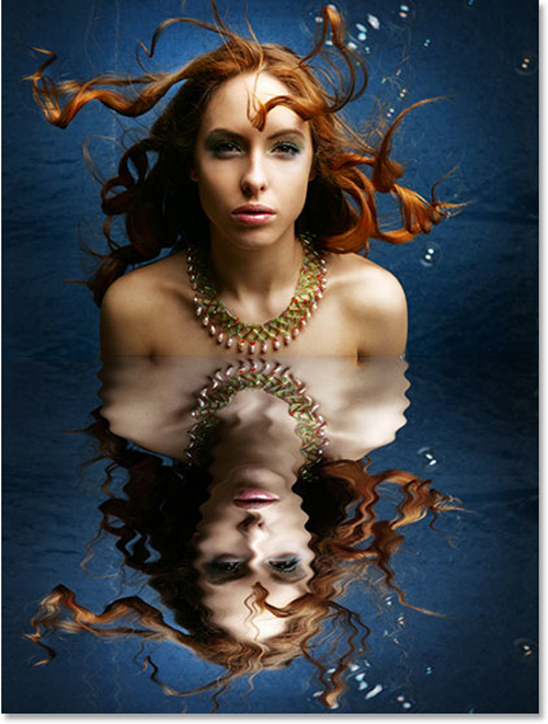 How to use Photoshop CS5 - Part 13: Create a reflection effect from the water Picture 27