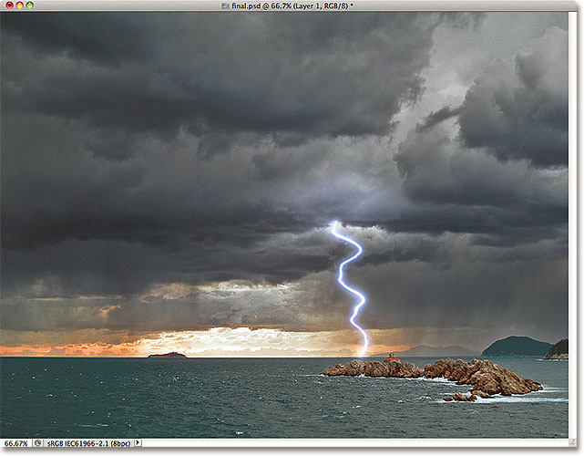 How to use Photoshop CS5 - Part 26: Create a lightning effect Picture 54