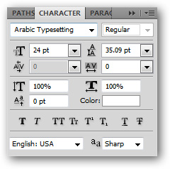How to use Photoshop CS5 - Part 7: Design and present with the Type Character Panel Picture 34