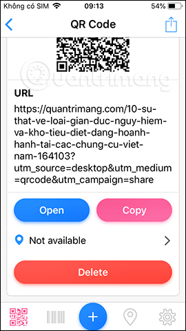 How to use Qrabber to scan and create QR codes on iPhone Picture 12