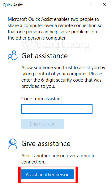 How to use Quick Assist to control a remote computer Picture 2