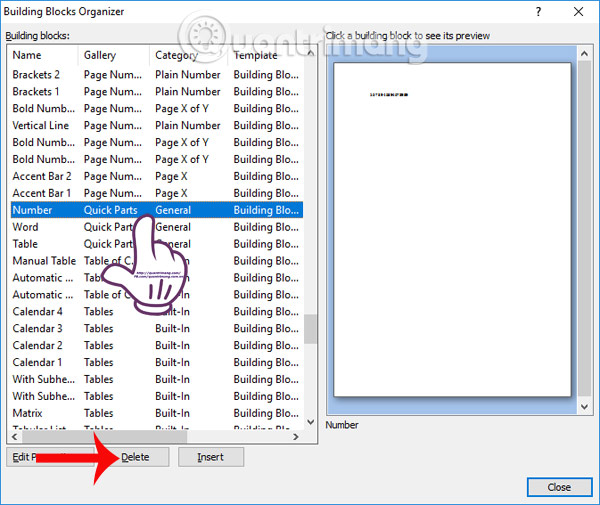 How to use Quick Parts to quickly insert a Word text block Picture 7