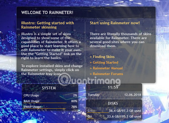 How to use Rainmeter Widget to create widgets for Windows 10 Picture 2