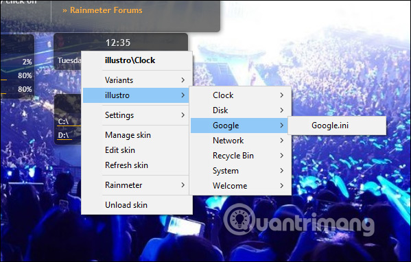 How to use Rainmeter Widget to create widgets for Windows 10 Picture 3