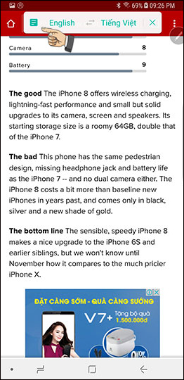 How to use S Pen to translate text on Galaxy Note 8 Picture 2
