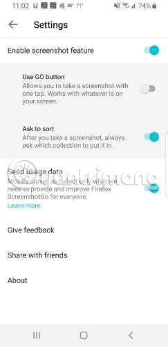 How to use ScreenshotGo of Firefox for Android Picture 4