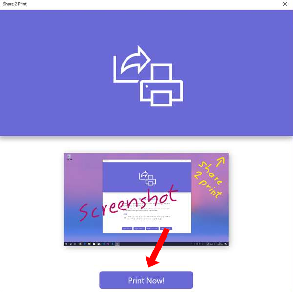 How to use Share 2 Print images, content on Windows 10 Picture 2