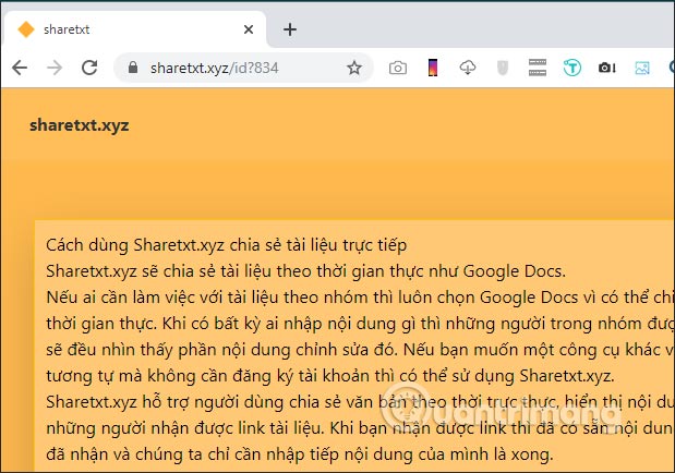 How to use Sharetxt.xyz to share documents directly Picture 4