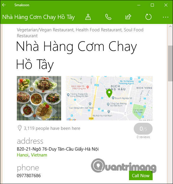 How to use Smakoon to find restaurants on Windows 10 Picture 10