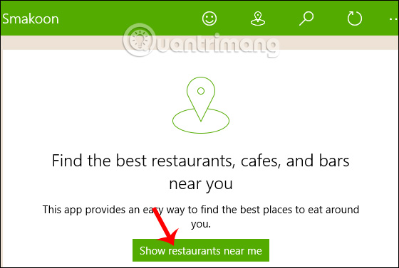 How to use Smakoon to find restaurants on Windows 10 Picture 4