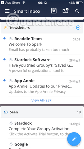 How to use Spark application to manage email on iPhone Picture 7
