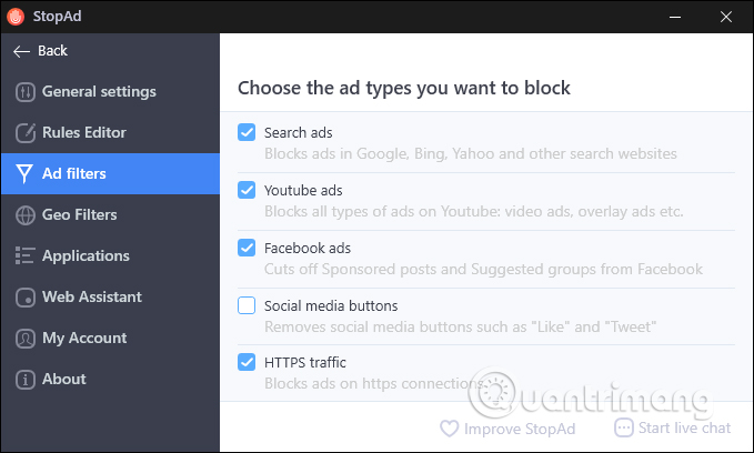 How to use StopAd blocking ads on Windows Picture 11