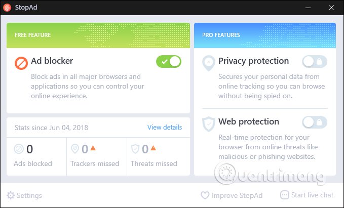 How to use StopAd blocking ads on Windows Picture 5