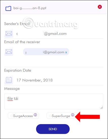 How to use Surge Send secure file sharing Picture 10