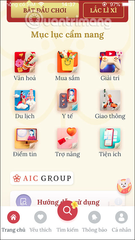 How to use the application 9999 Tet, Tet Canh Ty information store Picture 2