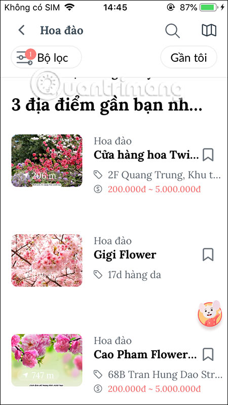 How to use the application 9999 Tet, Tet Canh Ty information store Picture 6