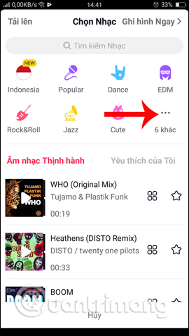 How to use the application Tik Tok sing along to the music Picture 8