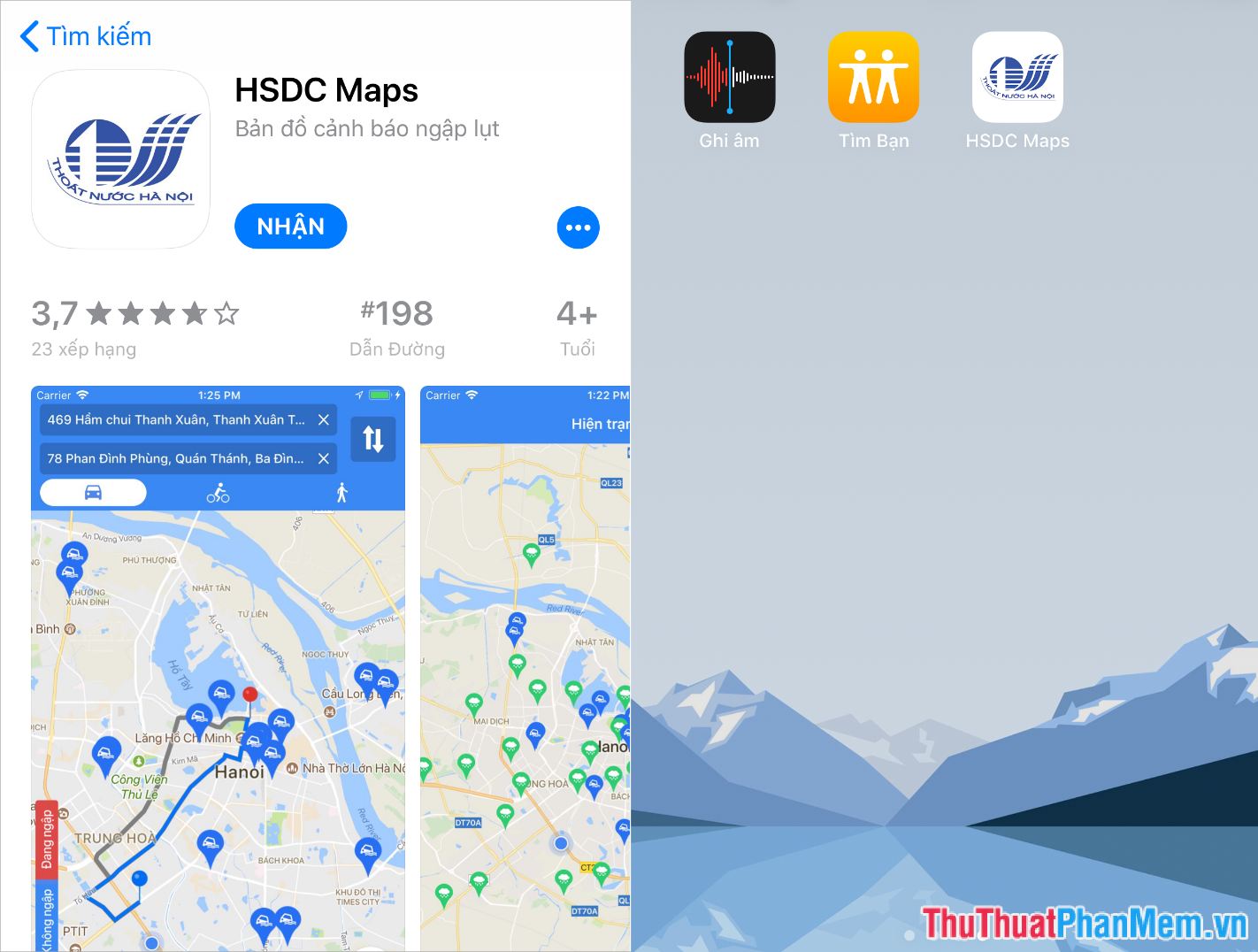How to use the application to look up flooded spots on iPhone and Android phones? Picture 3