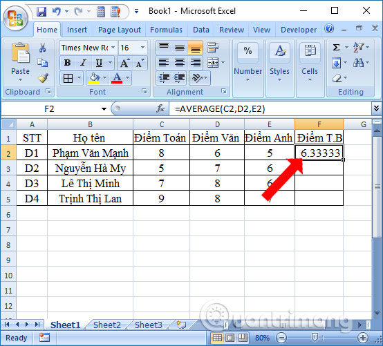 How to use the AVERAGE function in Excel Picture 3