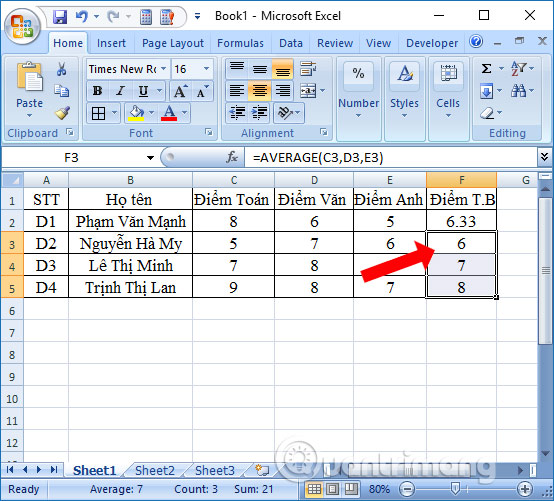 How to use the AVERAGE function in Excel Picture 4
