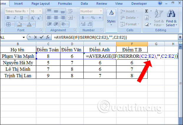 How to use the AVERAGE function in Excel Picture 6