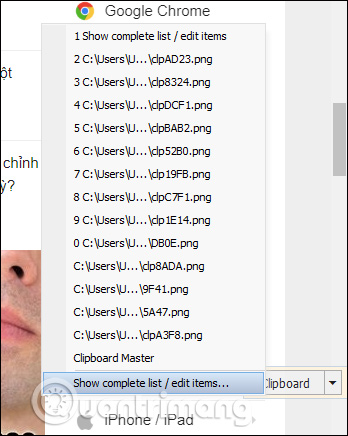 How to use the Clipboard Master to save files and documents to the Clipboard Picture 10