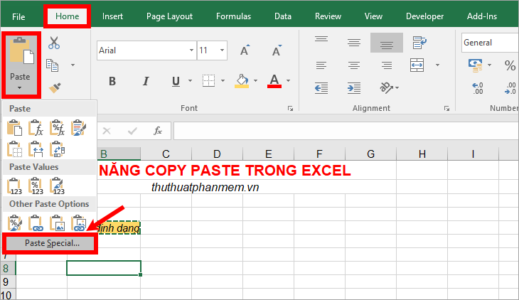 How to use the Copy Paste feature in Excel effectively? Picture 9
