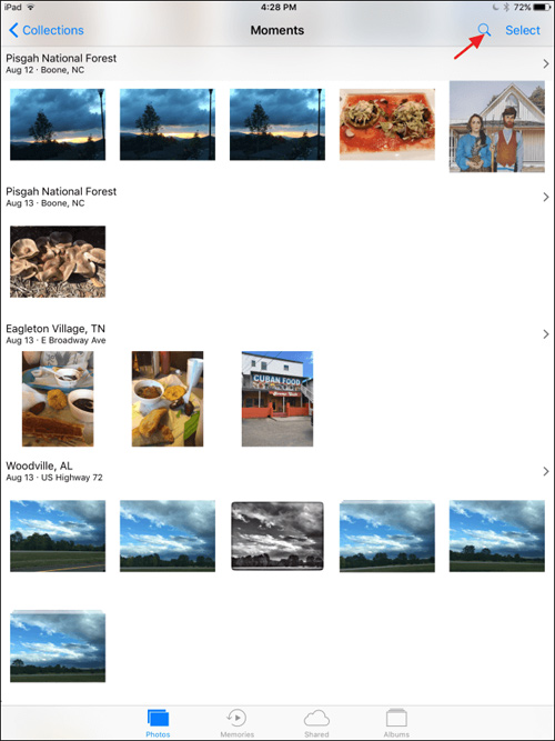 How to use the feature to find images with faces on Photos iOS 10 Picture 1