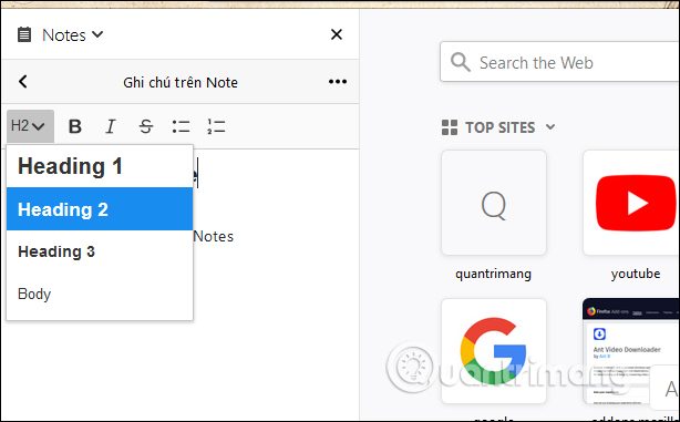 How to use the Firefox Notes note utility Picture 7