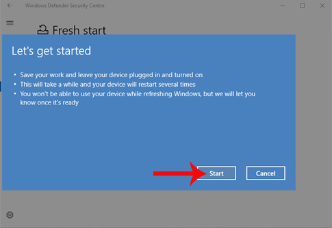 How to use the Fresh Start feature to restore Windows 10 Creators Update settings Picture 9