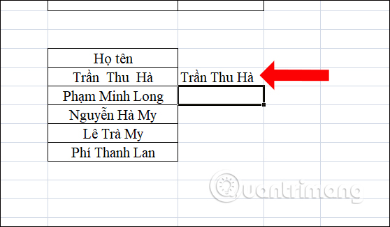 How to use the function to delete spaces in Excel Picture 3