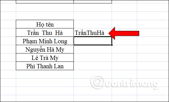 How to use the function to delete spaces in Excel Picture 5