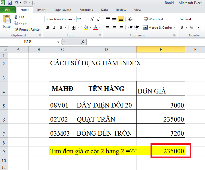 How to use the INDEX function in excel? Picture 3