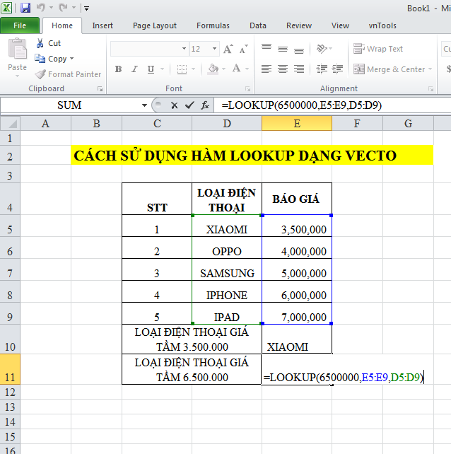 How to use the LOOKUP function in excel? Picture 9