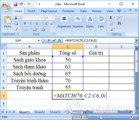 How to use the Match function in Excel Picture 4