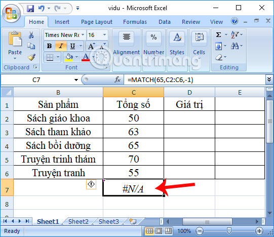 How to use the Match function in Excel Picture 7