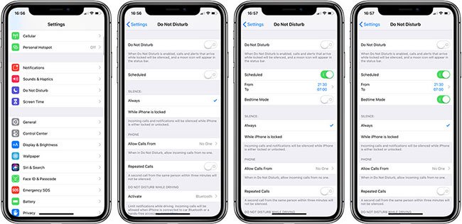 How to use the non-disturbing feature of going to bed on iOS 12 Picture 1