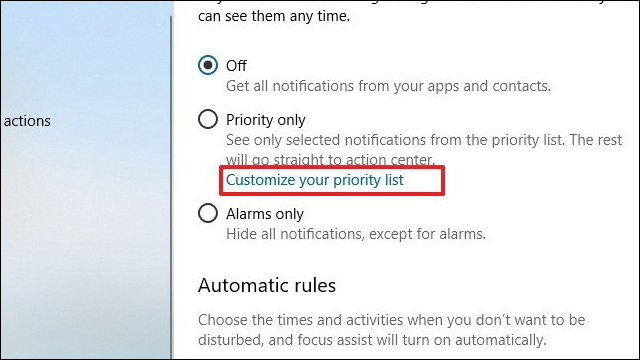 How to use the non-disturbing feature on Windows 10 April 2018 Picture 3