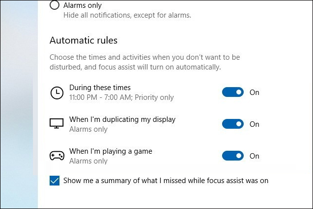 How to use the non-disturbing feature on Windows 10 April 2018 Picture 5