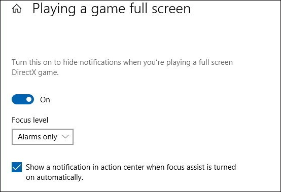 How to use the non-disturbing feature on Windows 10 April 2018 Picture 8