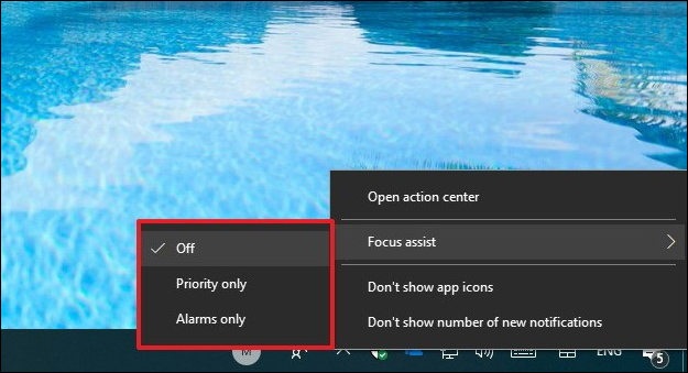 How to use the non-disturbing feature on Windows 10 April 2018 Picture 9