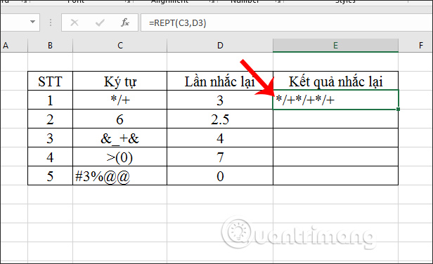 How to use the REPT function on Excel Picture 3