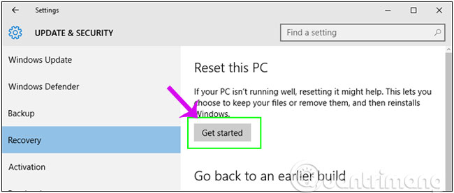 How to use the Reset feature on Windows 10 Picture 4