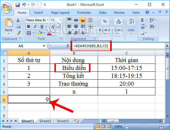 How to use the Search function in Excel Picture 4