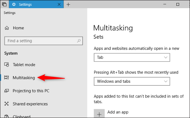 How to use the Sets feature to include tabs on a Windows 10 window Picture 12