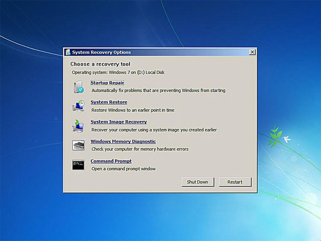 How to use the Startup Repair tool to fix problems in Windows 7 Picture 7