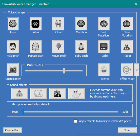 clownfish voice changer for skype mac