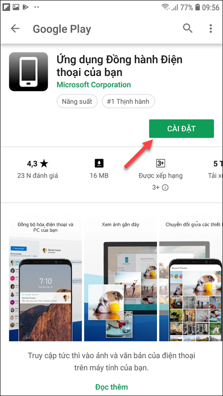 How to use the Your Phone feature on windows 10 to connect a computer to an Android phone Picture 8