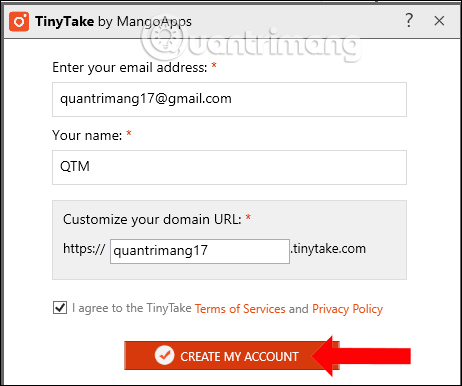 How to use TinyTake to capture screen video Picture 3